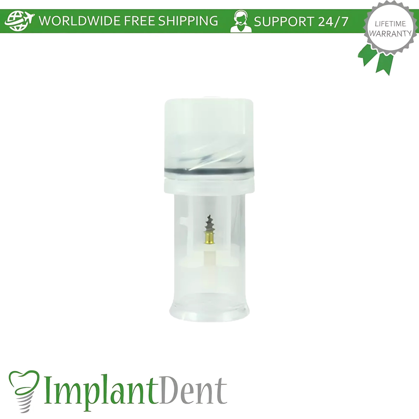 1x Root Shaped Compressive Short Neck Dental One Piece Fixture Dentistry Lab