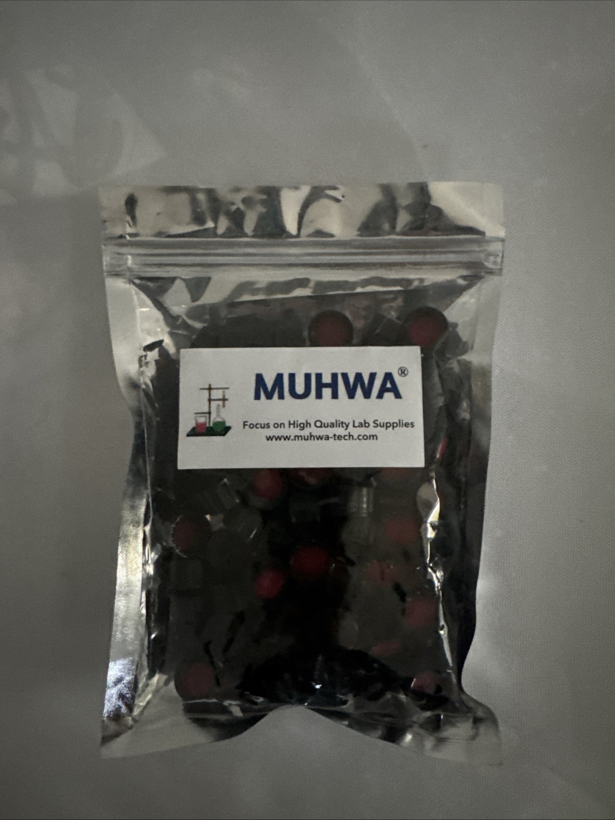MUHWA 4ml Amber HPLC Vials Black Screw Cap With Hole 2X 100 PCs-Brand New-US