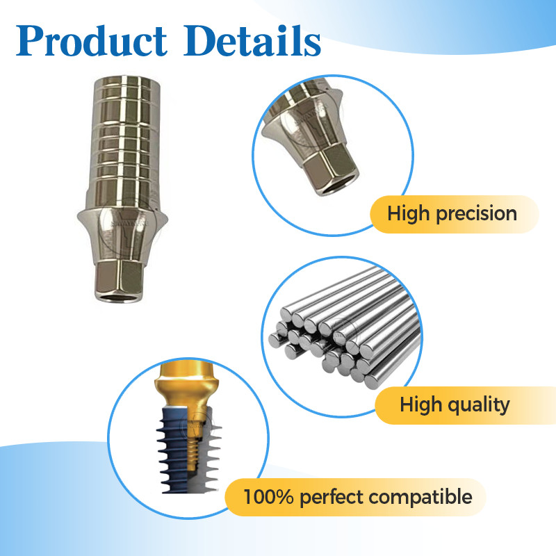 10 pcs digital Ti-base Abutment CAD/CAM fit to Osstem Mini Regular Platform