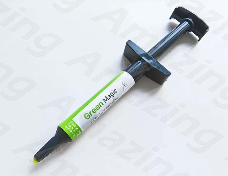 4g/syringe Dental Light Cure Adhesive Green Magic Bonding Brackets Color Change