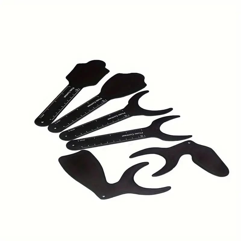Dental Photography Contrast Board Set, 6 Pieces, Black Background White