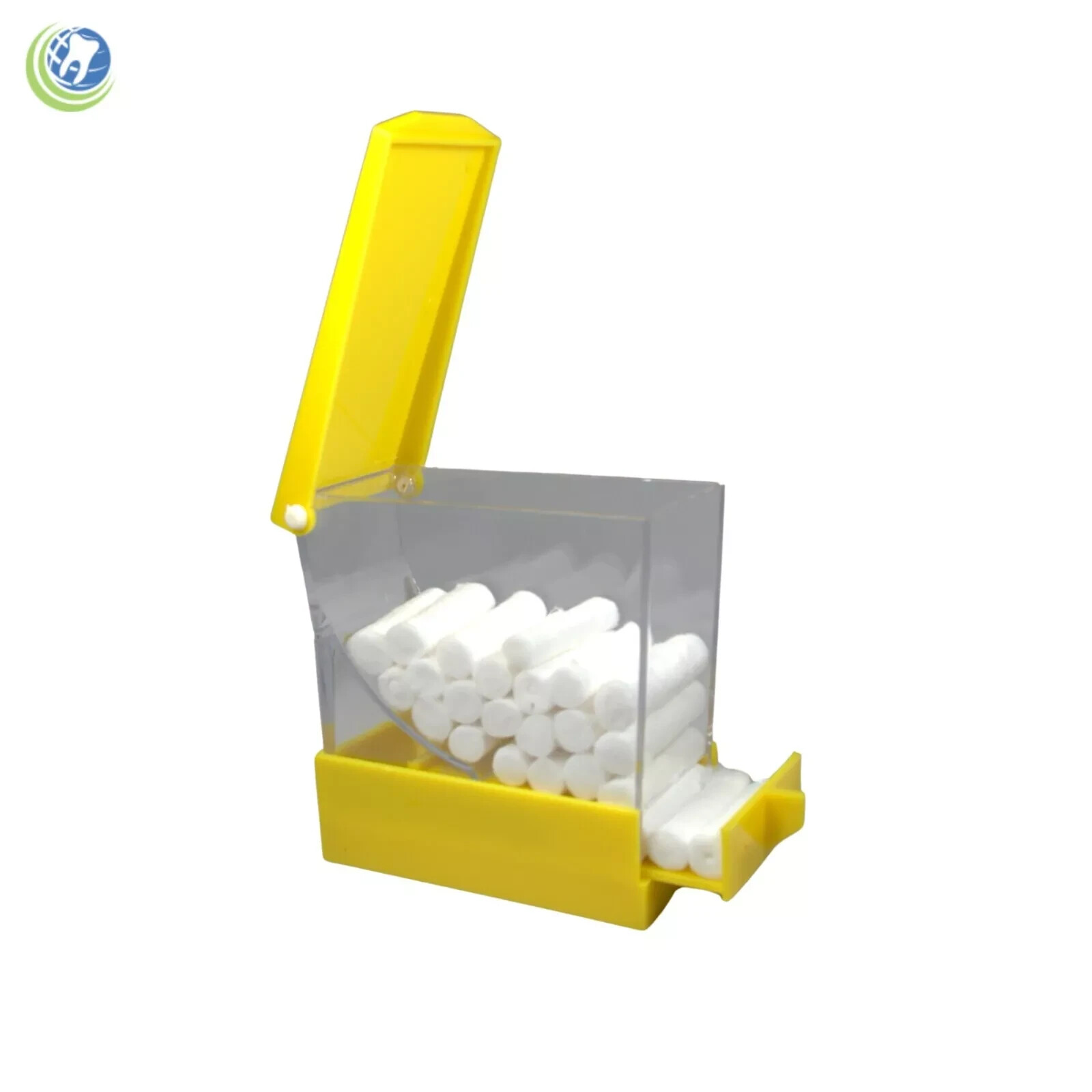 Cotton Roll Dispenser Yellow