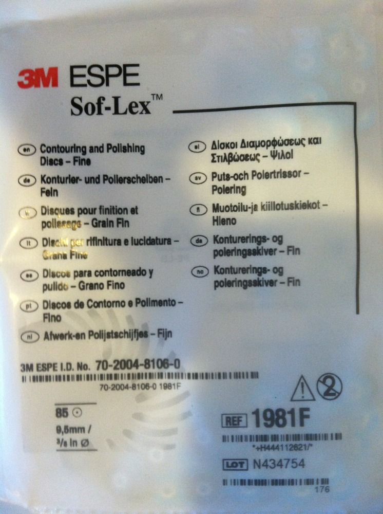 3M Sof-Lex soflex Discs Pack of 85 Blue Series 1981F Fine 3/8″ 9.5 mm Dental