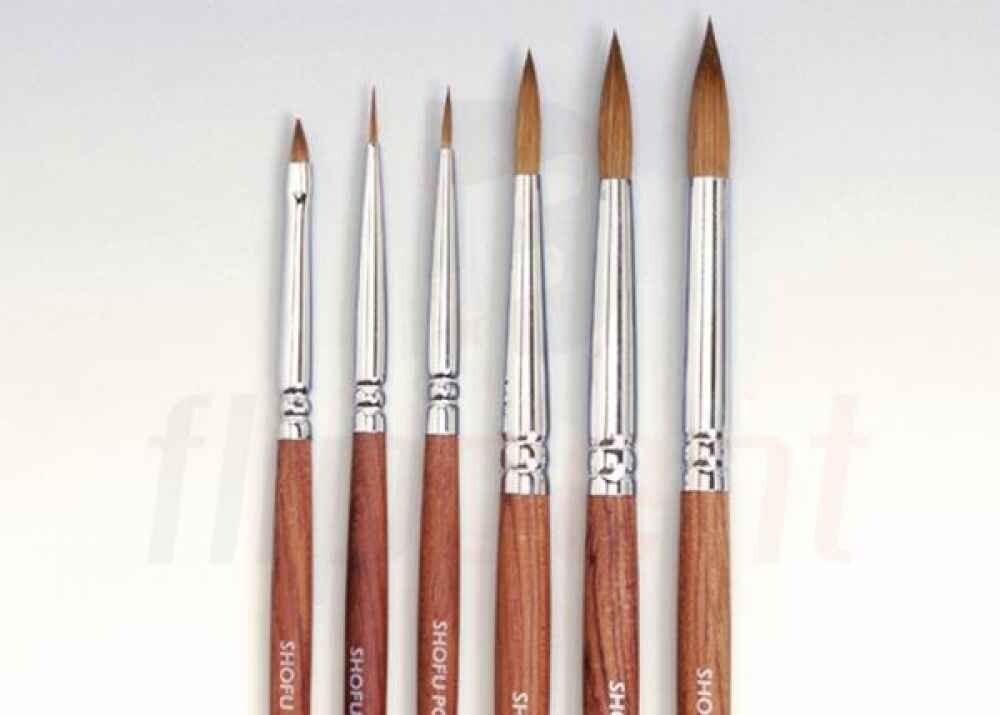 SHOFU Dental Authentic Porcelain/Dentine Brushes Set of 6 – MADE IN JAPAN