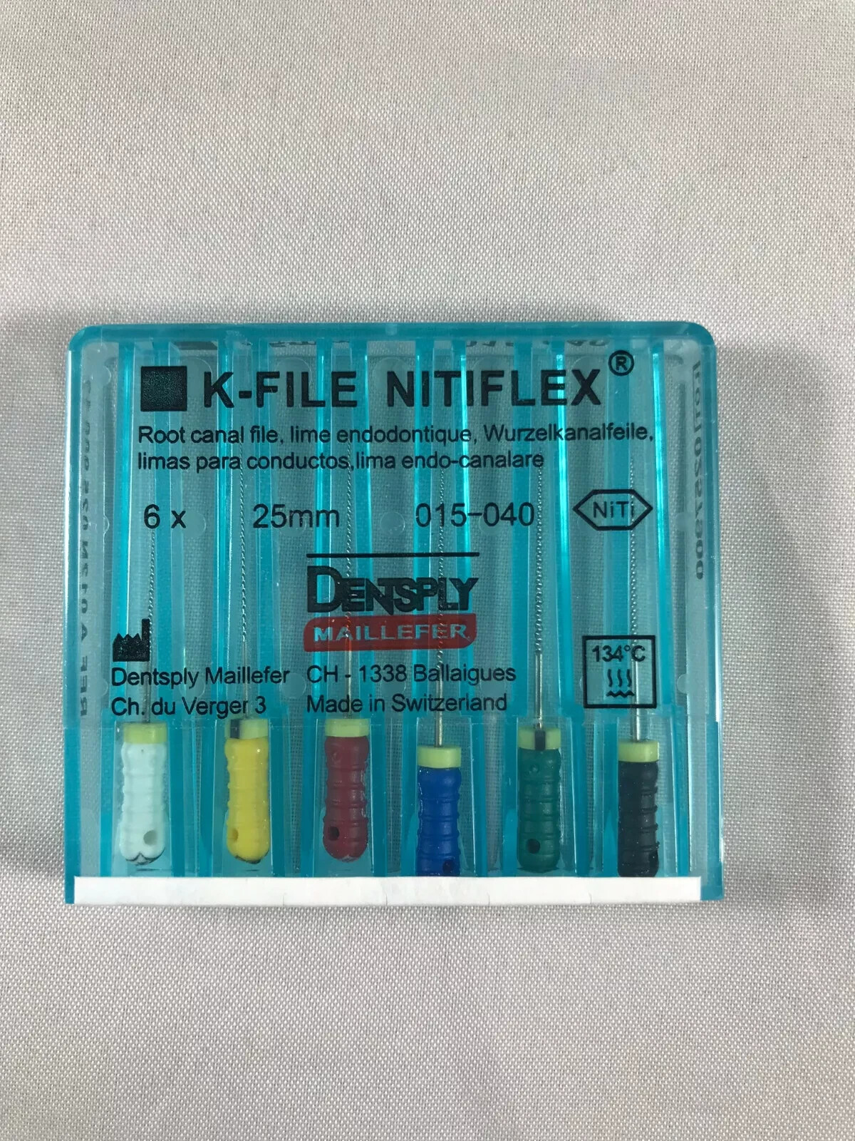 Dentsply Maillefer K-file Endodontic NiTiFlex steel 25mm All sizes – 30 files/pk