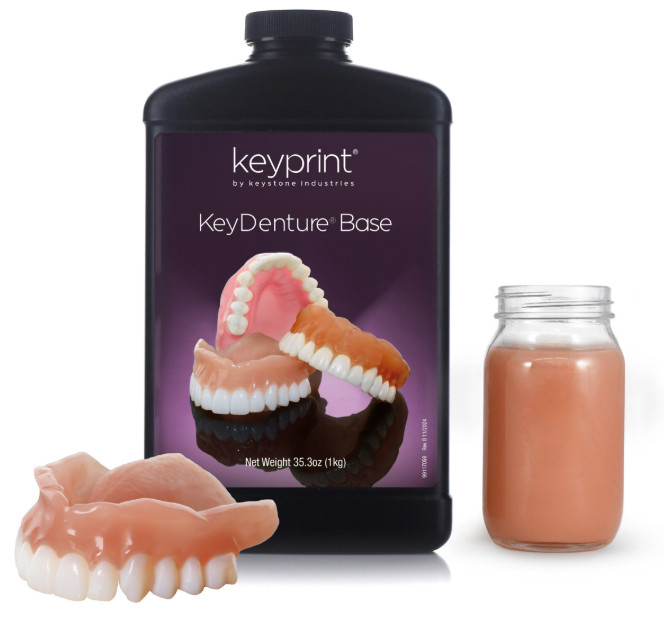 KeyPrint KeyDenture 3D Resin Base Diamond D Shades for Digital Dentures