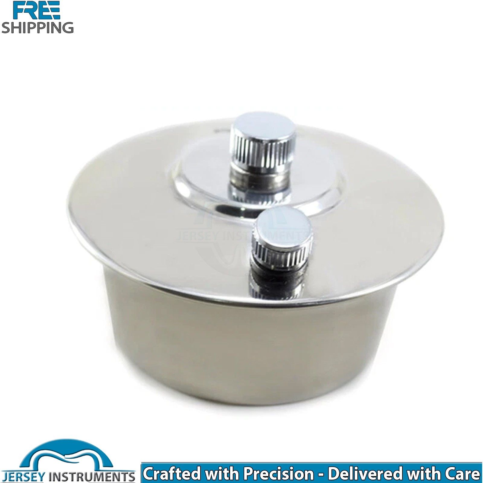 Stainless Steel Spirit Lamp Alcohol Burner 8cm Lab Heating Bunsen Flame Tool New