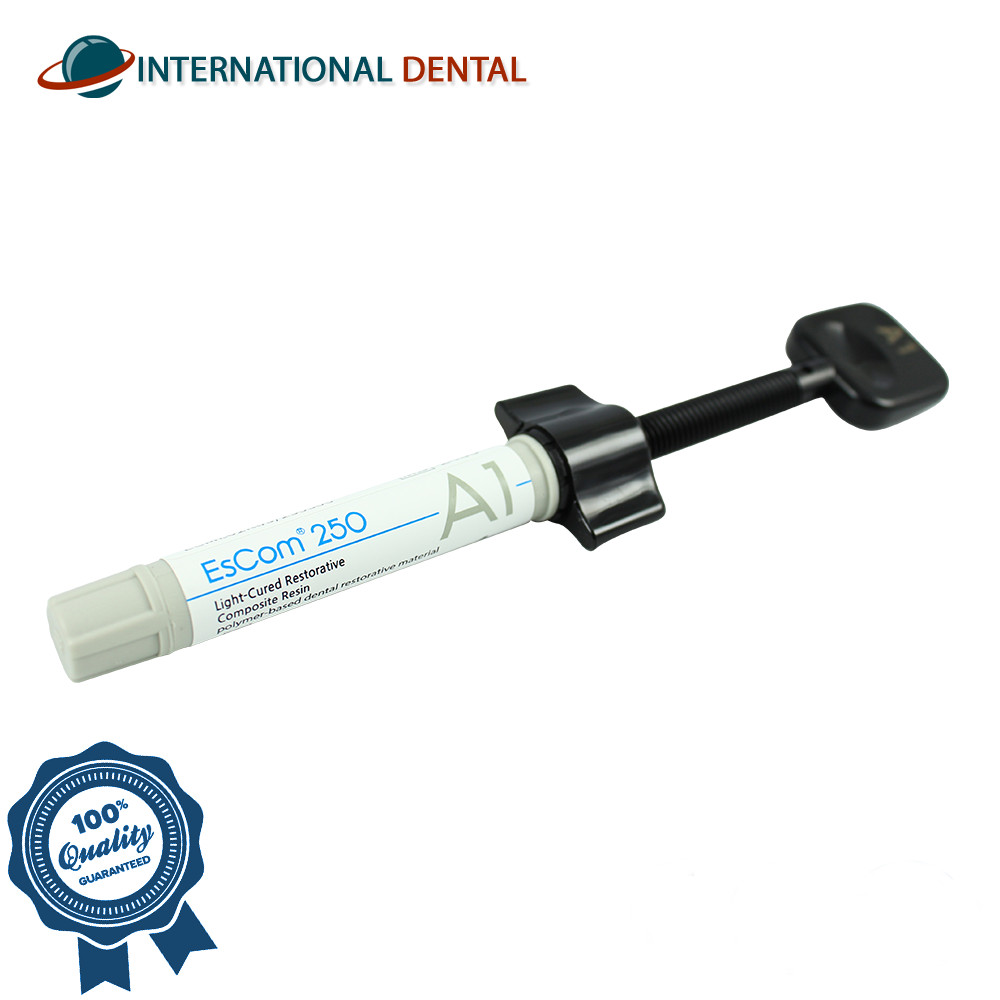Nanohybrid Light Cure Flowable Composite Dental Spident EsCom250 Syringe 4g