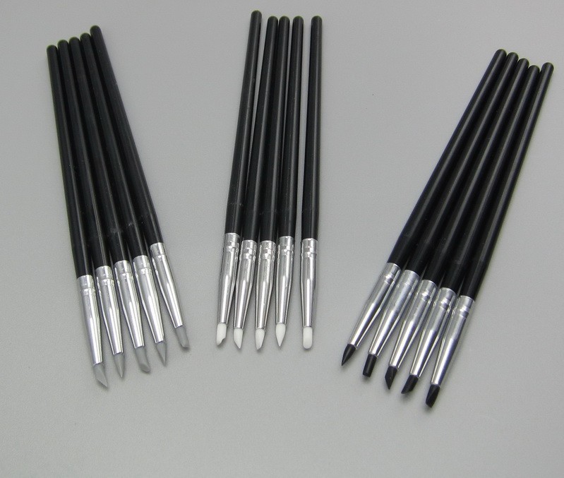 5Pcs/Set Dental Resin Brush Pen Silicone Composite Cement Porcelain Teeth Pens