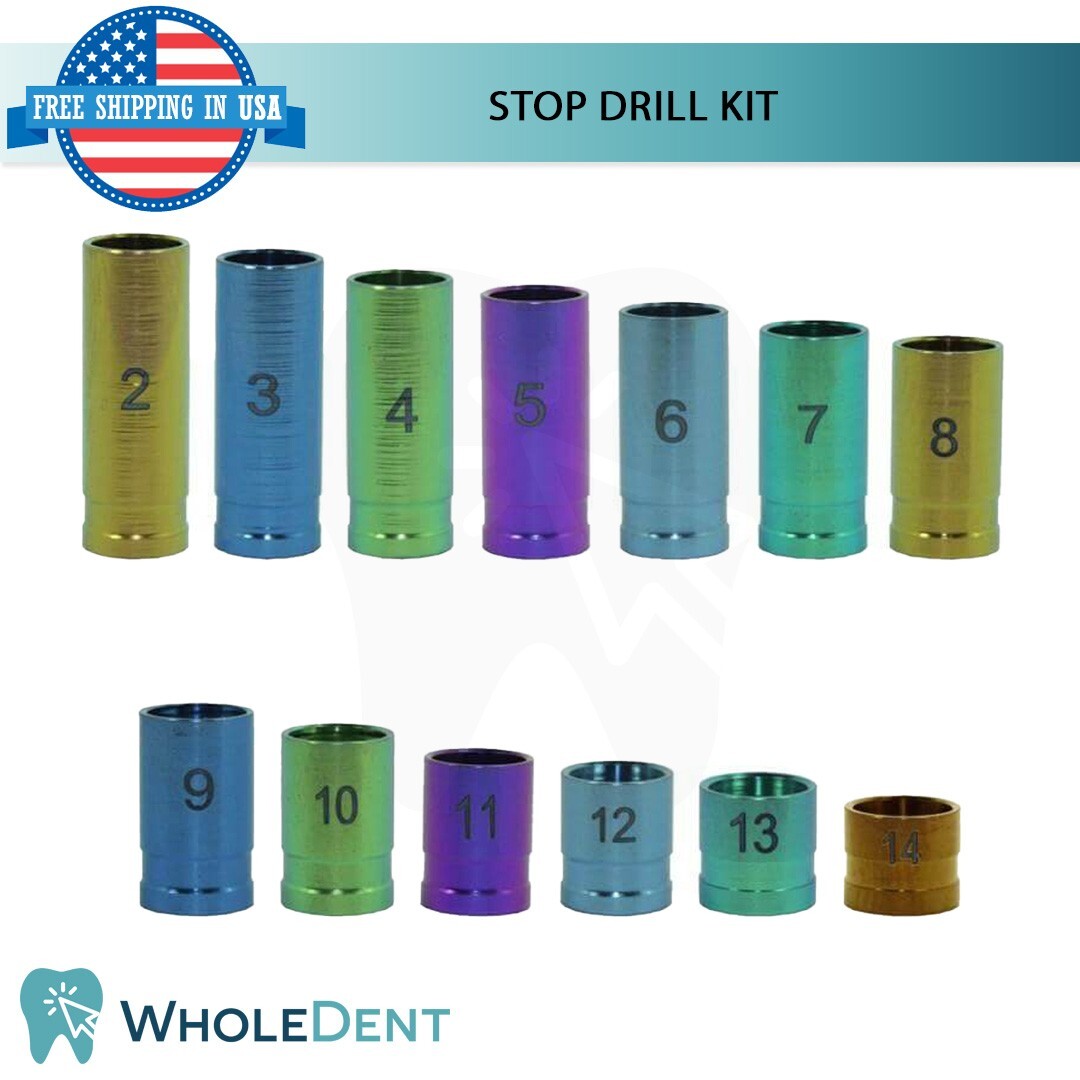 Surgident Cylinder Drills Stopper Kit Dental Dentistry Tool Instrument
