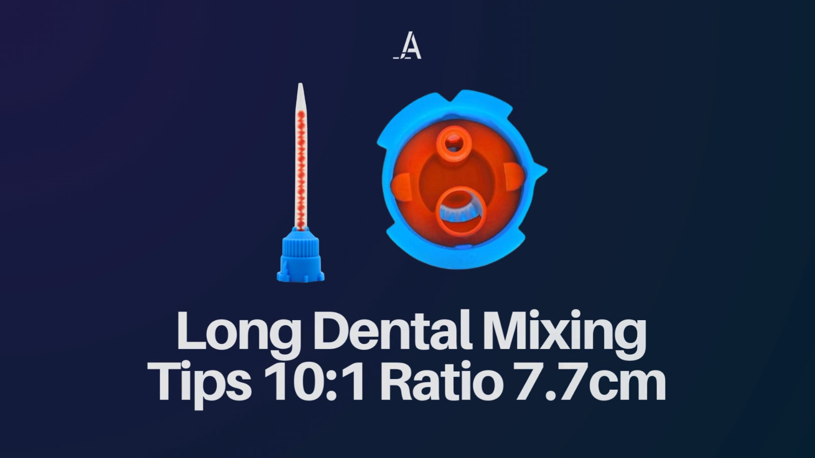 Mixing Tips 10:1 Ratio 7.7cm Crown & Bridge Impression, 50-Pack Blue/Orange
