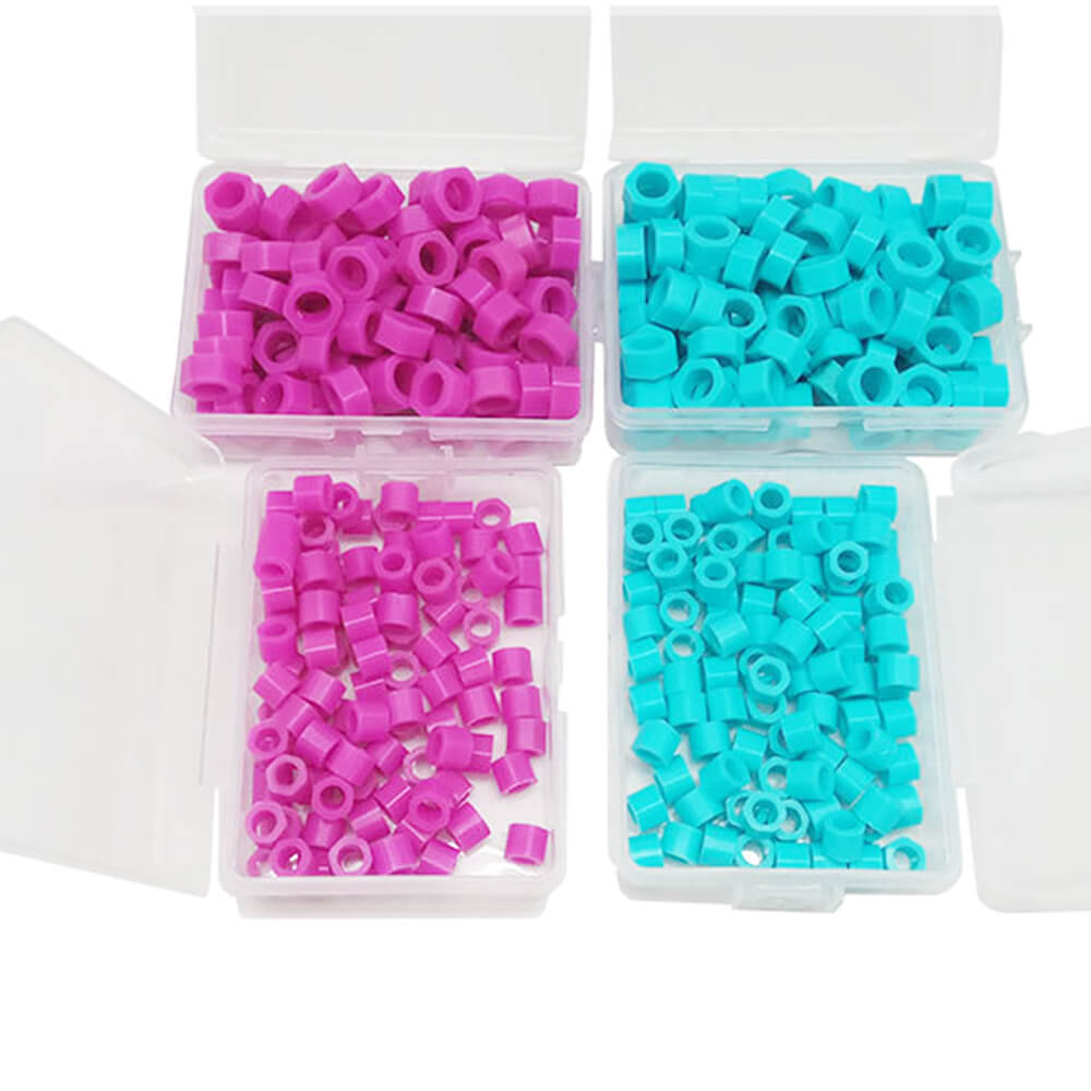 1 Box 100pcs Dental Instrument Code Ring Plain Color Small Sizes 5 colors