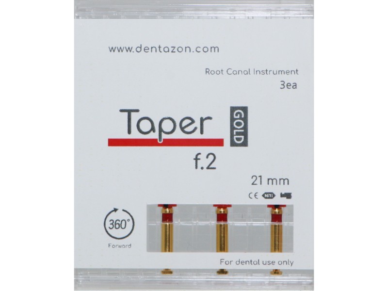 Endodontic Taper Gold Root Canal File 1 box (3EA.) 19,21,25mm