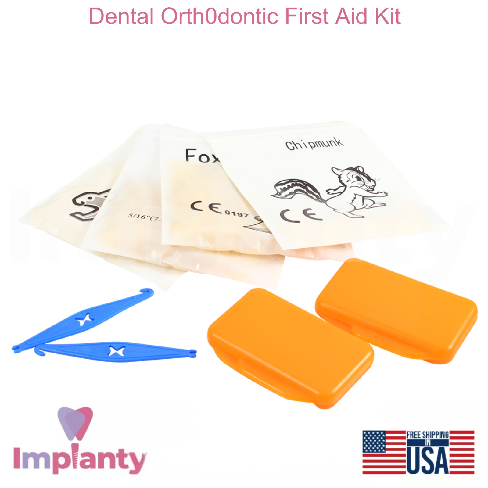 Dental Orth0dontic First Aid Kit Compact Transparent Elastic Rubber Bands
