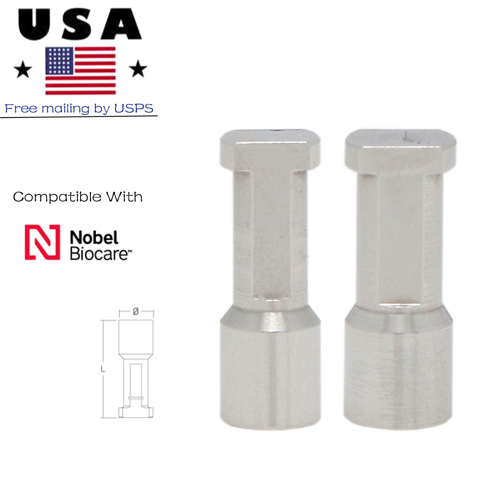 US Dental Impression Scan Body Transfer Analog Coping Fits Nobel Biocare NP/RP