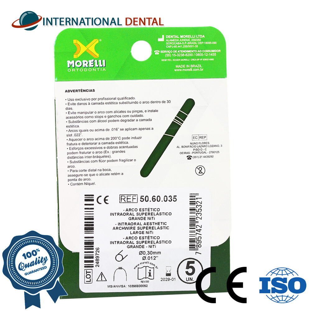 Orthodontic Dental Aesthetic Super Elastic Intraoral Archwire NiTi Round