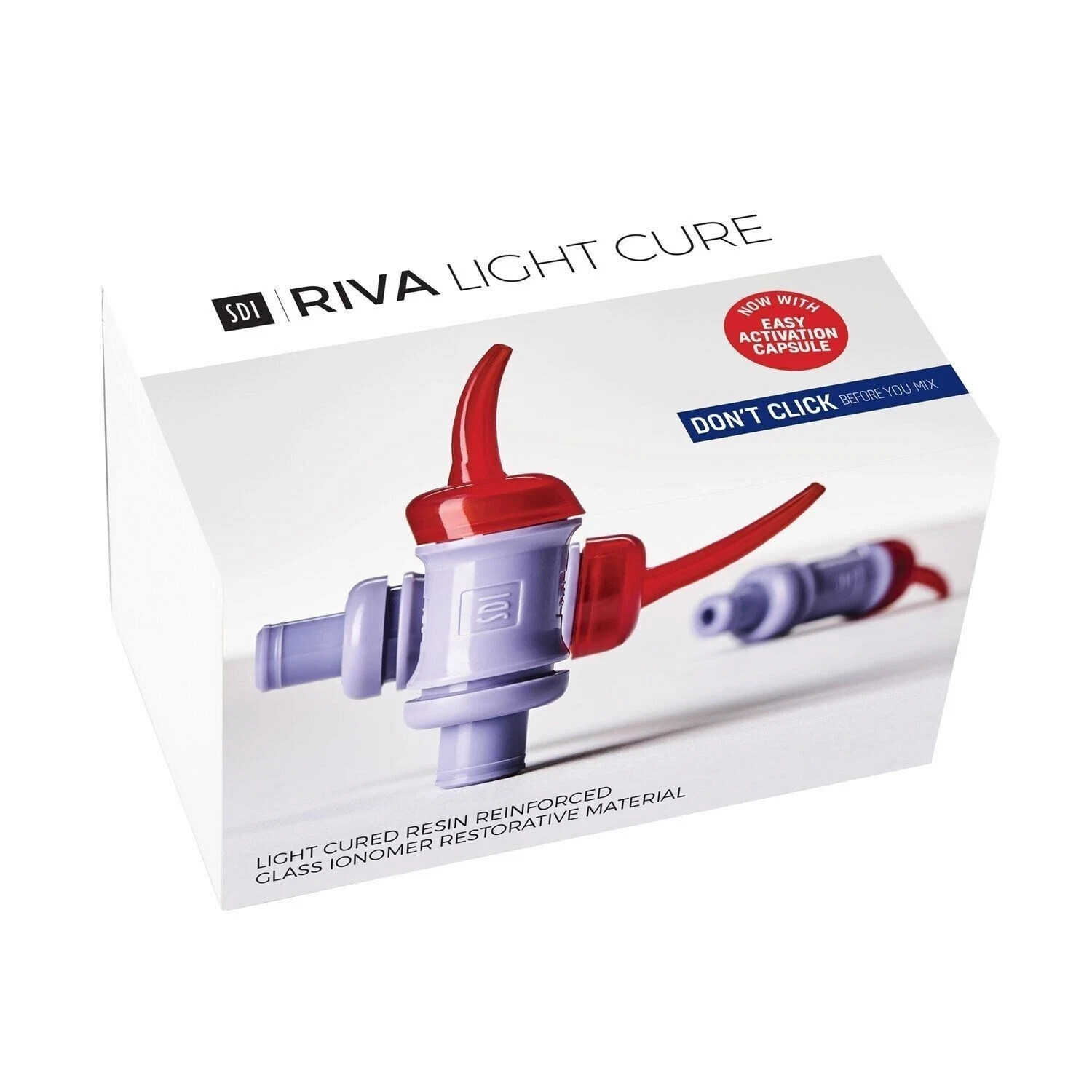 SDI Riva LC Light Cure Glass Ionomer 50 Capsules – A2 Color Exp 12-2026