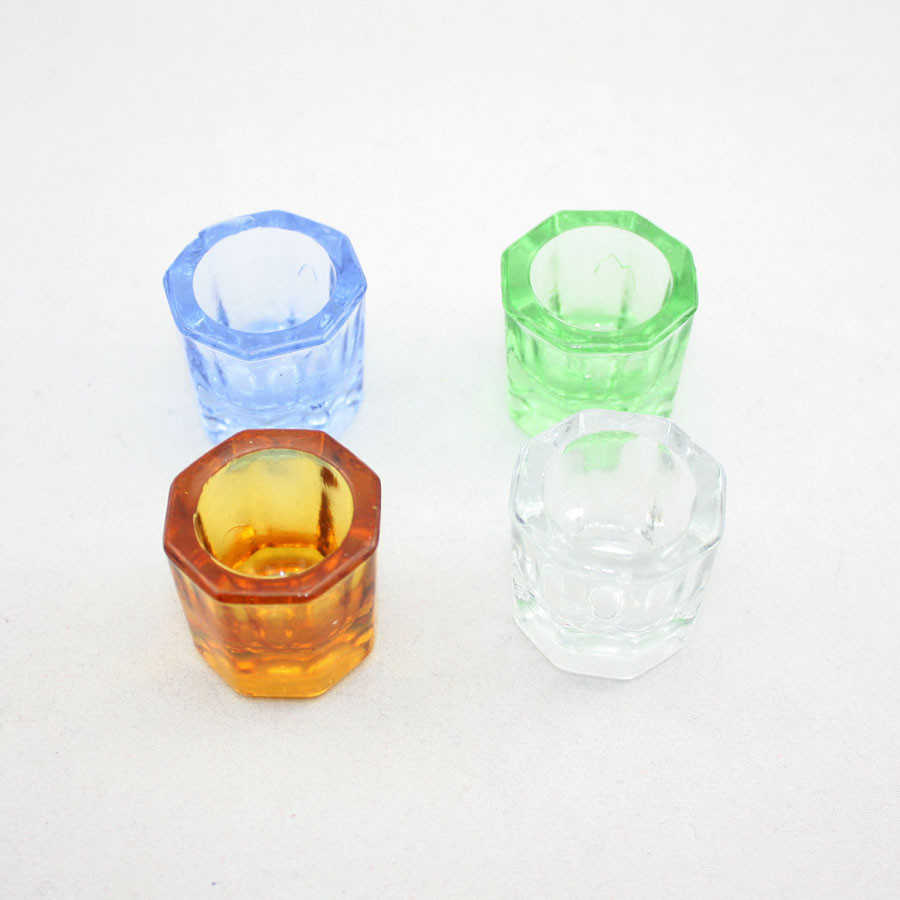 4 Pcs Glass Dappen Dishes Tiny Mixing Bowls Glassware Dental Instruments Tool