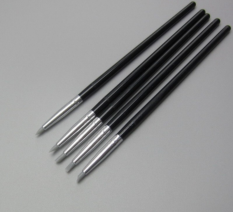50Pcs Dental Composite Silicone Brush Pen Resin Veneer Cement Porcelain Pen USA