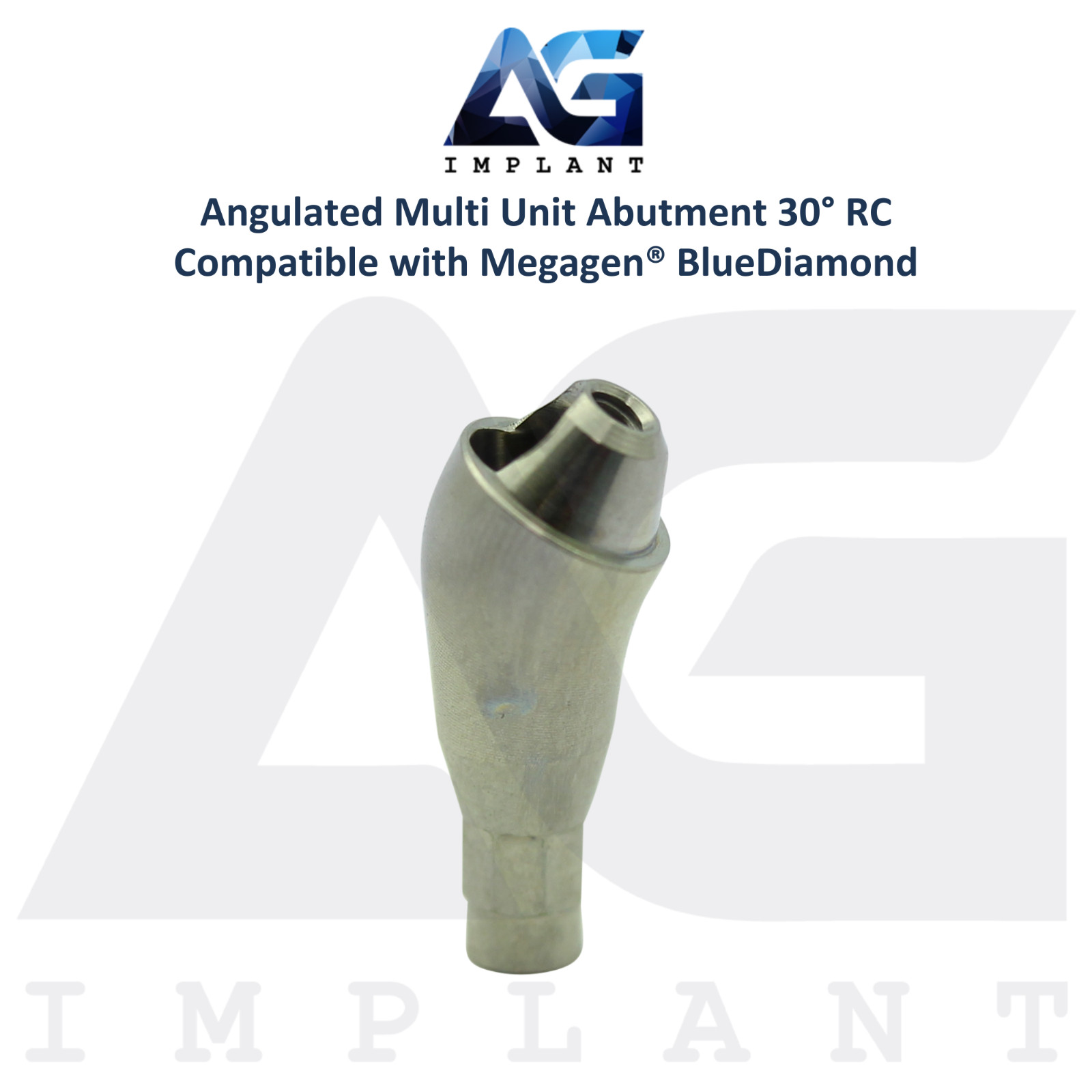 10 Angled 30° Multi Unit Prosthetic RC Int Hex Megagen® BlueDiamond Compatible