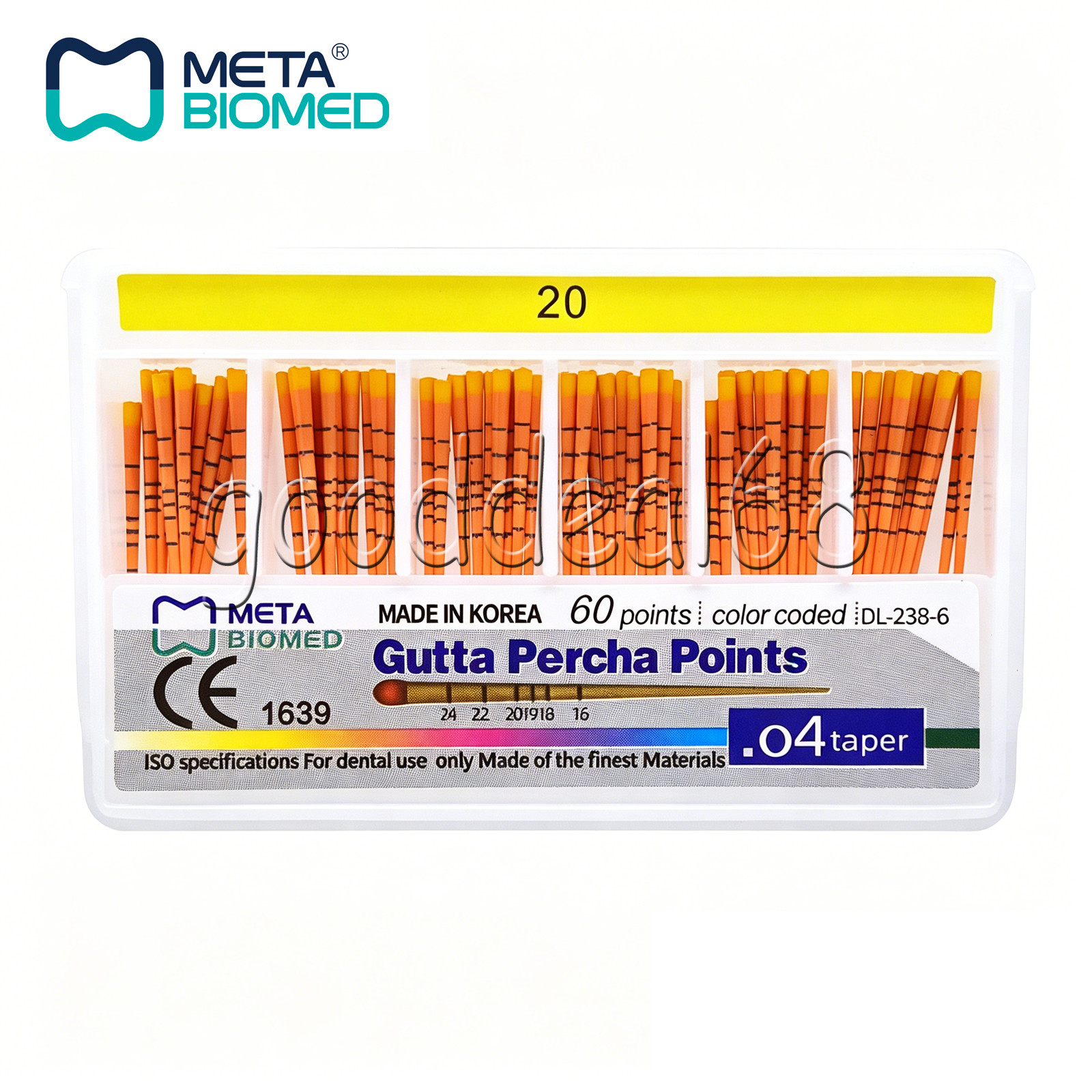 Dental Endodontic Gutta Percha Points Taper .02 .04 or .06, 120 or 60/pk,#15-40