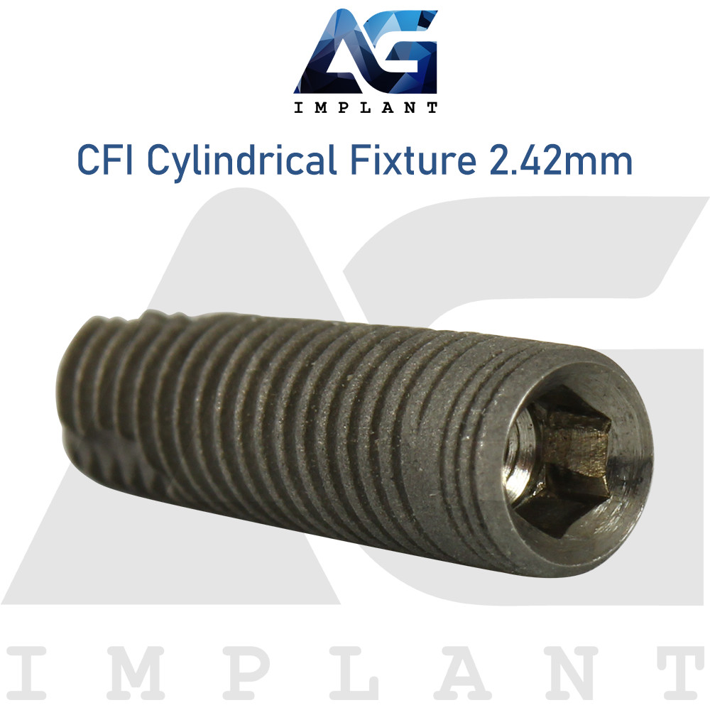 CFI Cylindrical Titanium Fixture System Int Hexagon 2.42mm Prosthetics