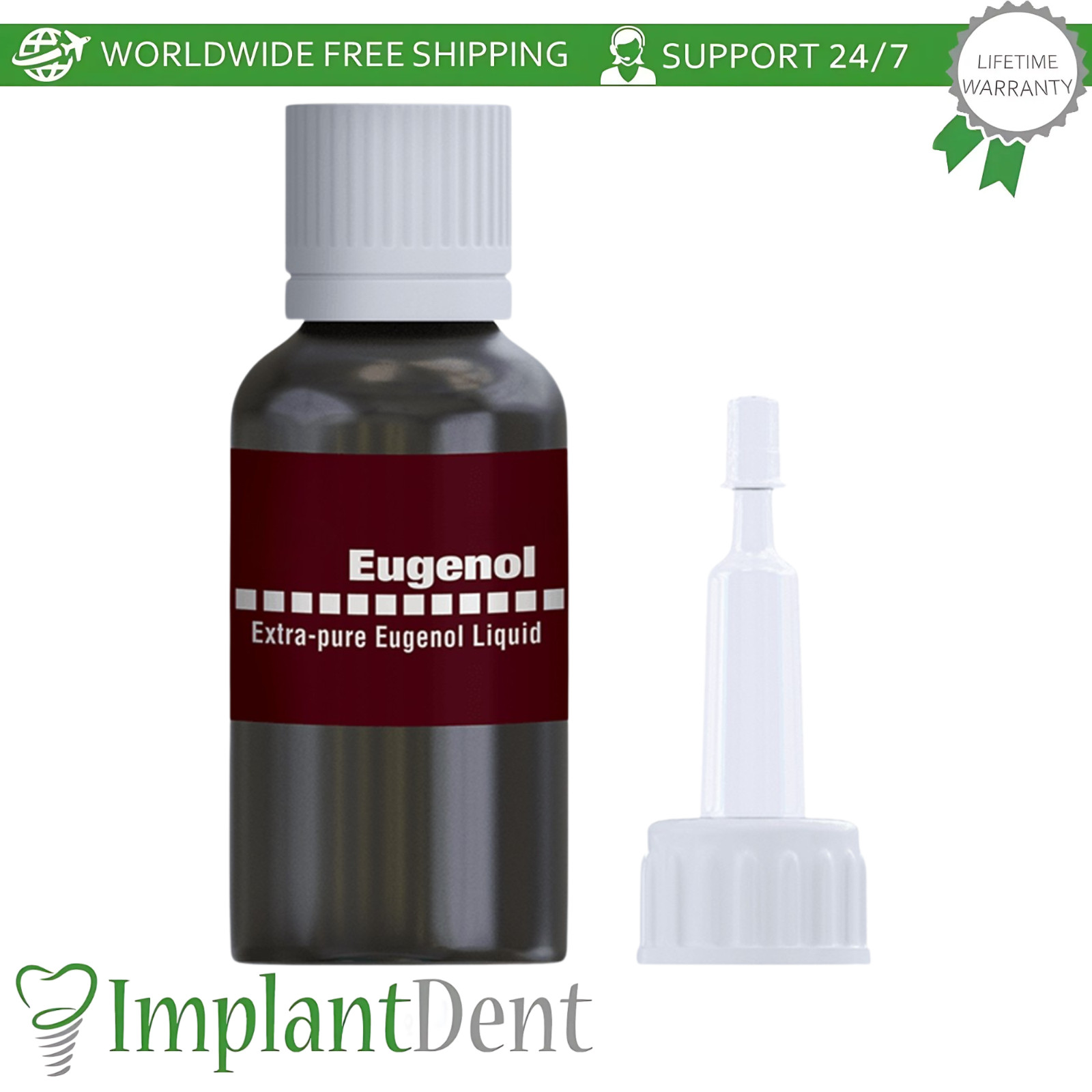 Dental Extra Pure EugenoI Oil Liquid 50ml With Dropper Temporary Relief