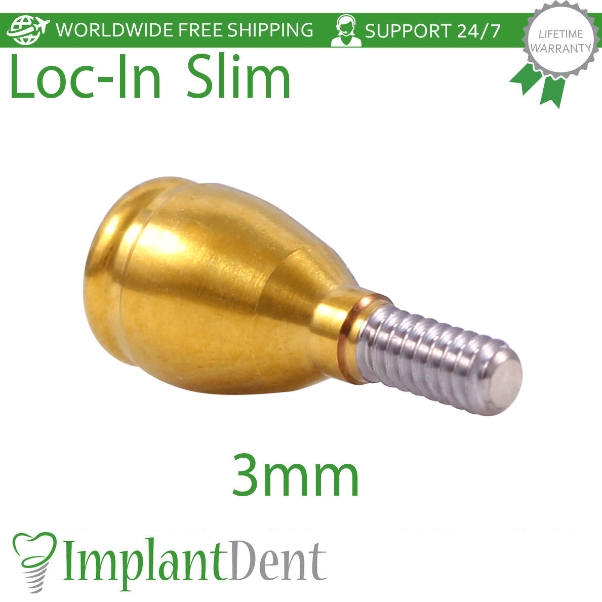 Slim Platform Lokator Attachment Silicone Caps Kit Dental Fixture Int Hex Lab