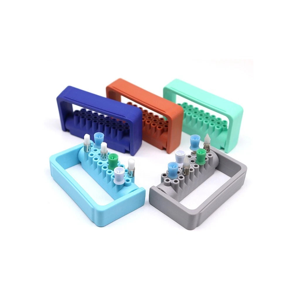 Dental Endo Bur Files Block FG RA Polishing Organizer Autoclave Disinfection Box