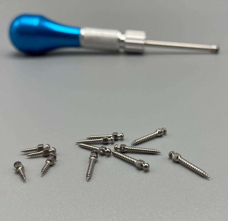 Dental Orthodontic Titanium Micro Implant Mini Screws Self-Drilling Screwdriver