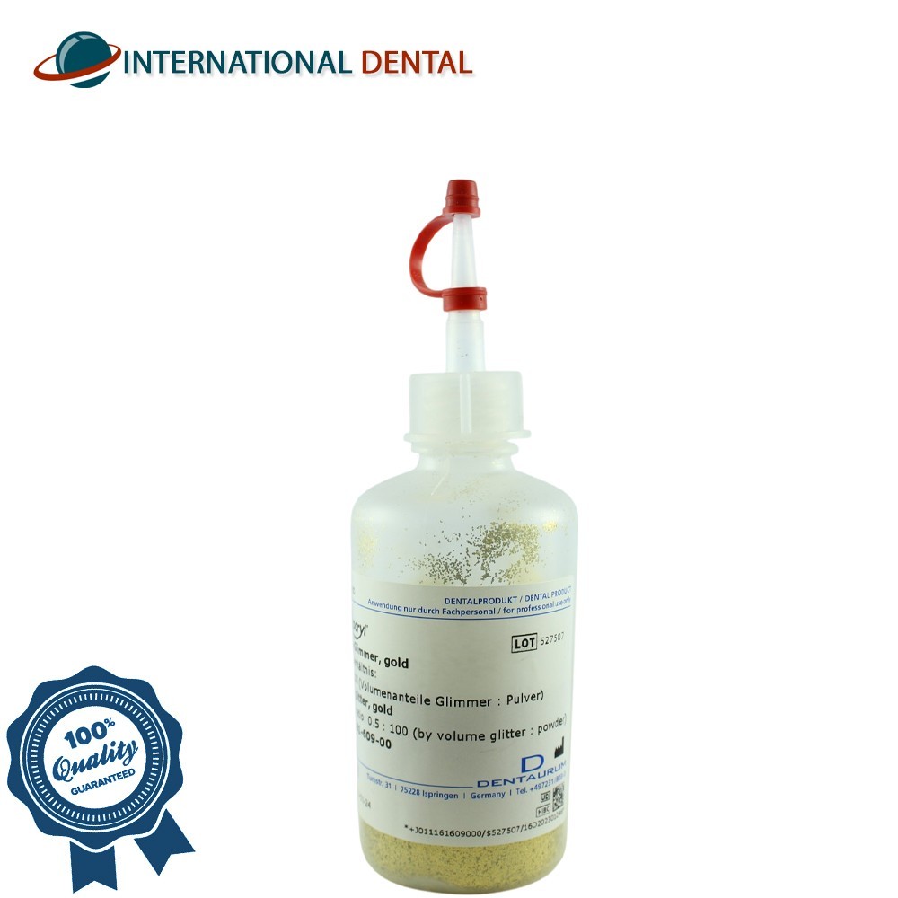 Dentaurum Disco Glitter Gold 50g Dental Acrylic Powder Lab Resin Material