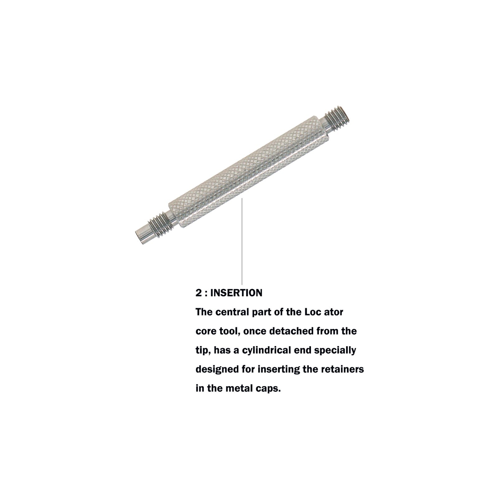 US Universal Dental Retention Caps Insertion Extraction Remove Locator Core Tool