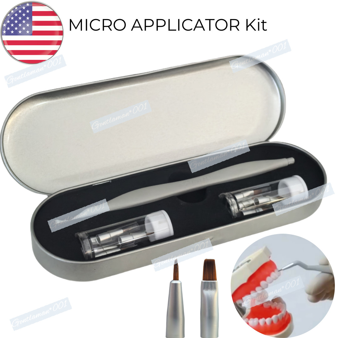 Dental Resin Brush Pen Replaceable Brushes Tips Straight Curved Head Mini Micro