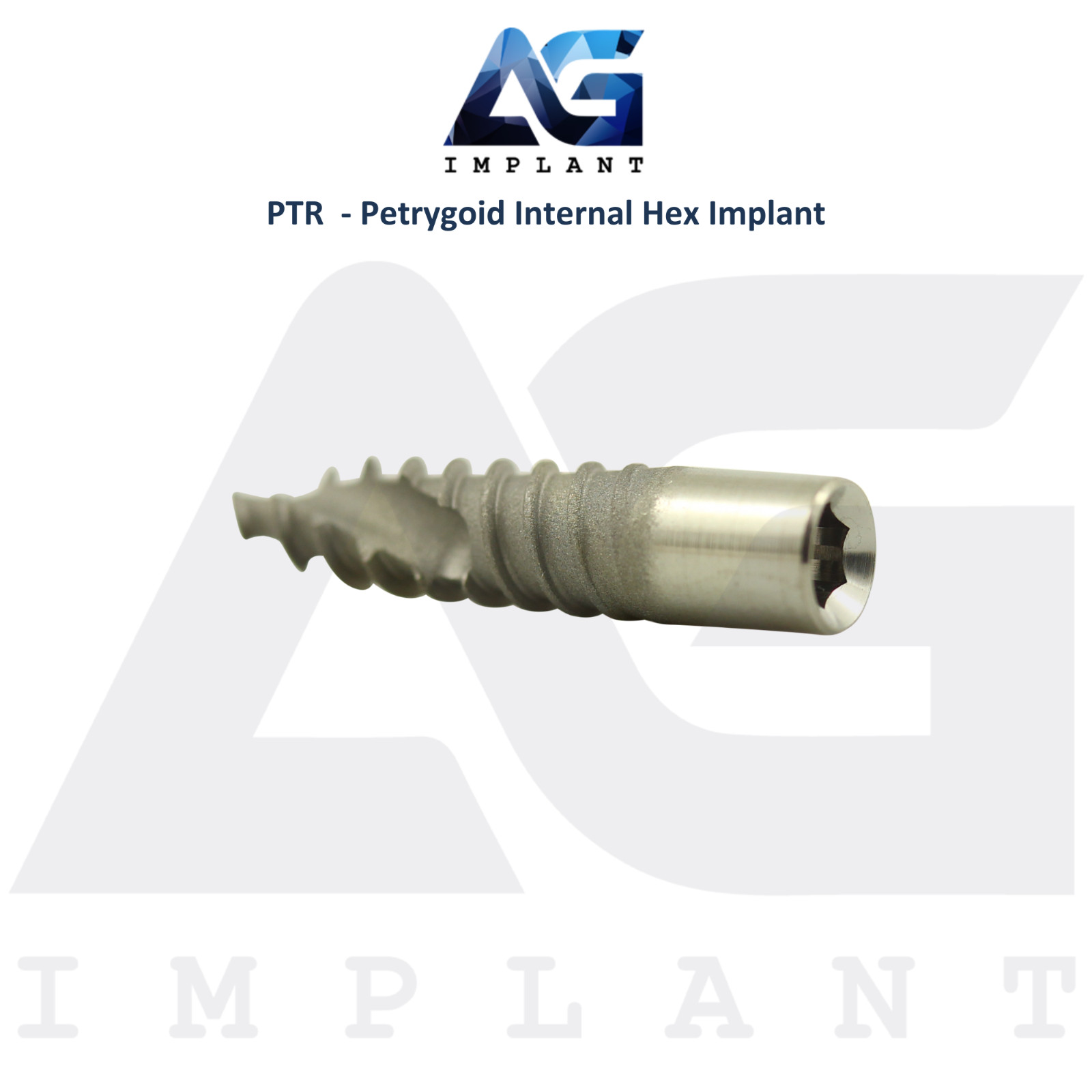 PTR – Petrygoid Int Hex Dental Fixture 2.42mm Connection System Ø4.2mm RBM