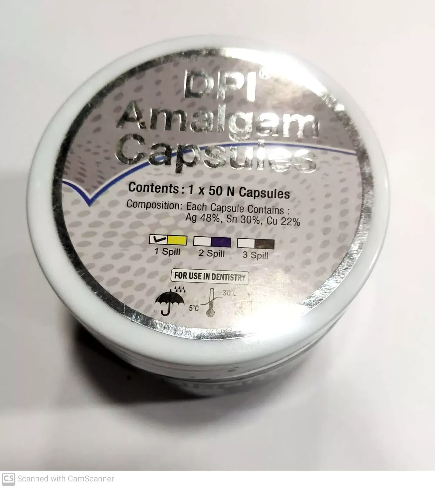 DPI Dental AMALGAM CAPSULES 50 pcs Pack for all type of restorations SPILL 1
