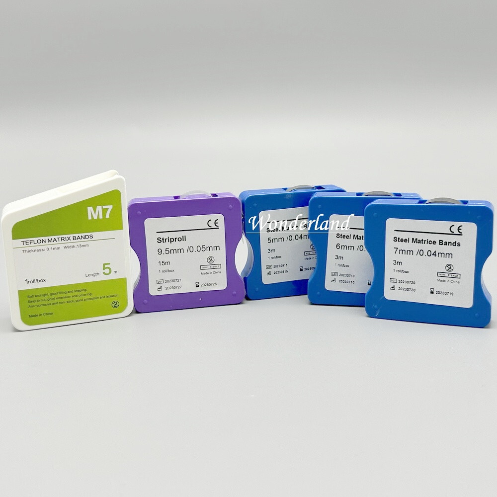 Dental Matrix Bands Teflon/S.S/Resin Film Restoration Light Cured Strip Roll