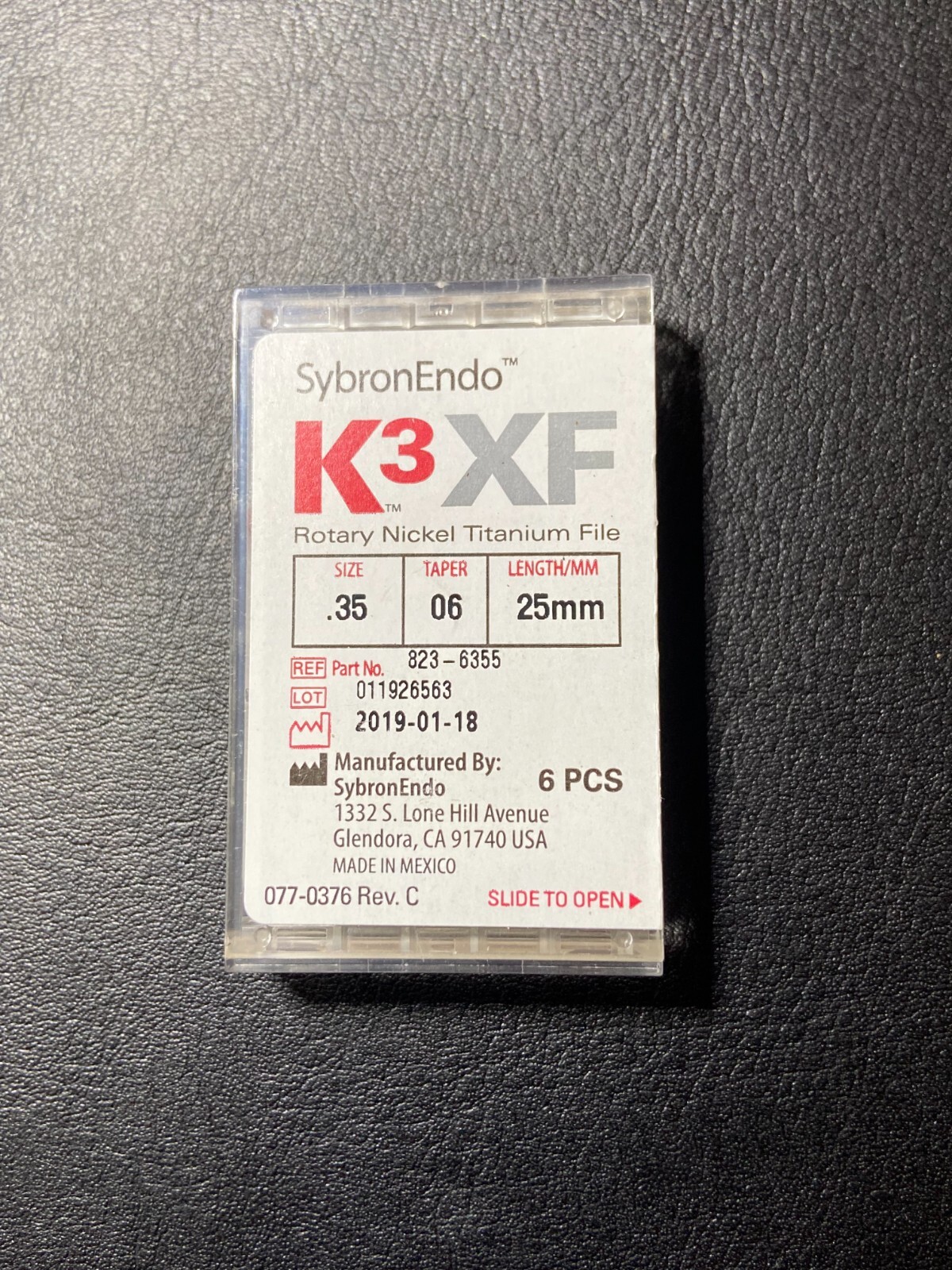 SybronEndo K3 XF, Taper 06, Rotary Nickel Titanium Files (6pcs pack)