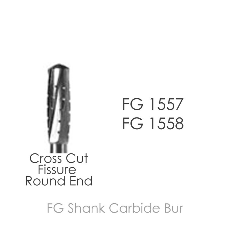Meta BesQual Carbide Burs FG Friction Grip CROSS CUT FISSURE ROUND END Pkg/10