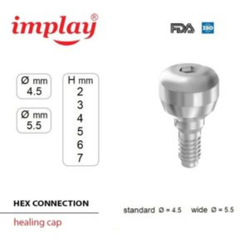 Dental Healing Caps Abutment Implay®, Ø4.5;Ø5.5