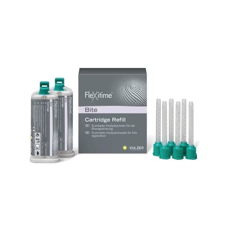Kulzer Flexitime Bite Registration Fast 2x 50mL Cartridges 50066038 Blue bite