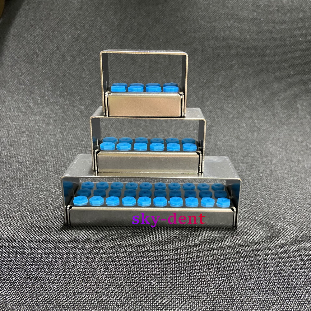 8/12/30 Hole Dental Implant Drills Organizer Holder Sterilization Case Bur Block