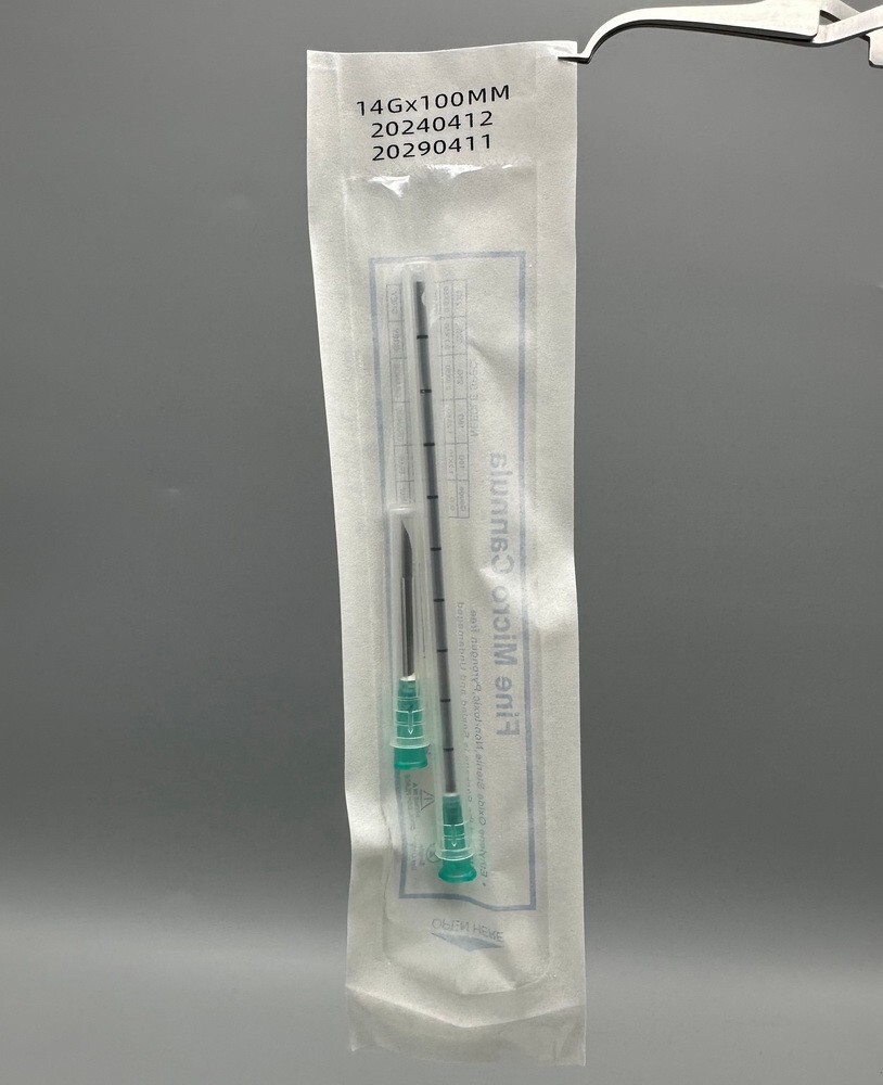 Micro Cannula with Puncture,Blunt Tip for Filler 14-27G–25/50/70/100mm