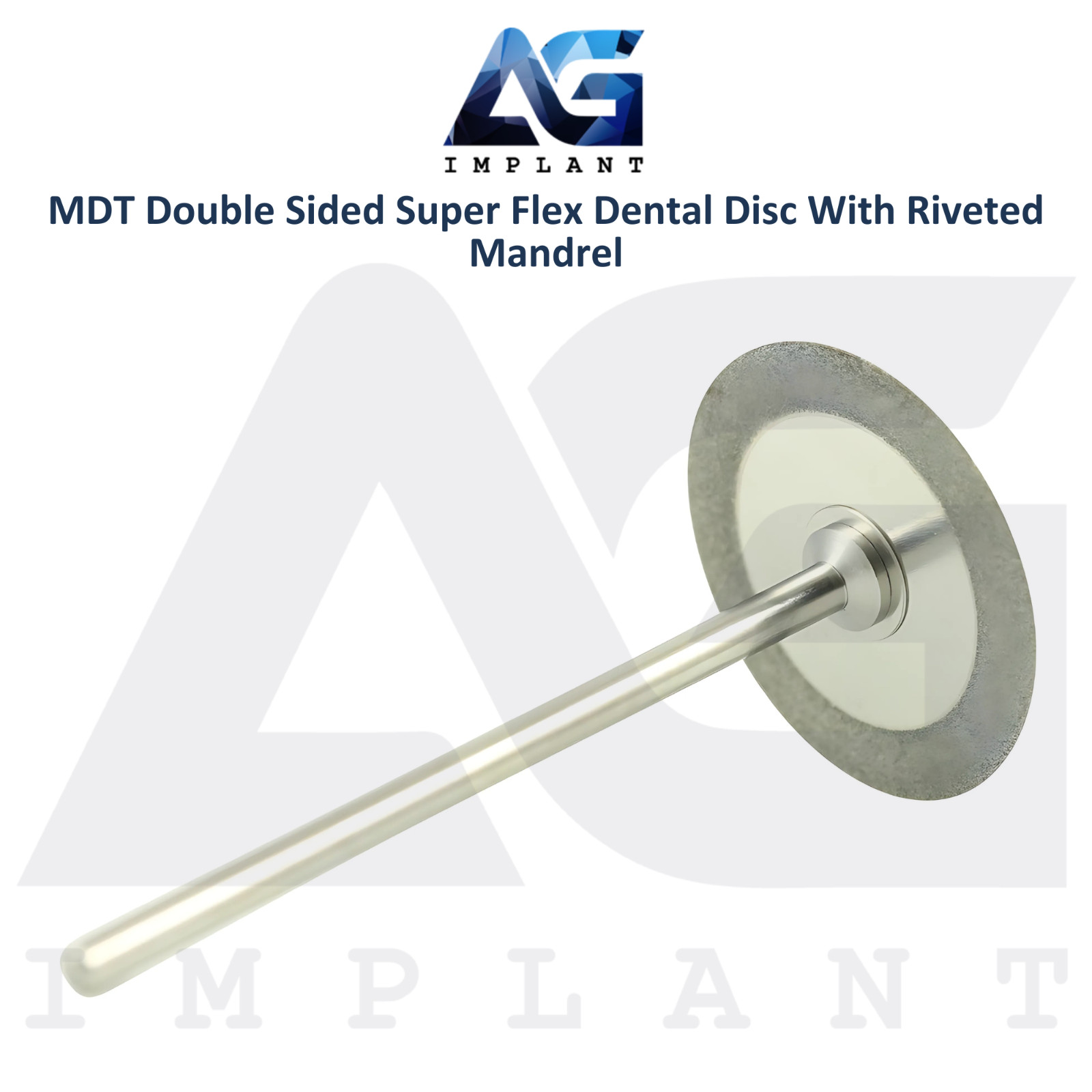 MDT Double Sided Super Flex Dental Diamond Coated Disc Thin with Riveted Mandrel