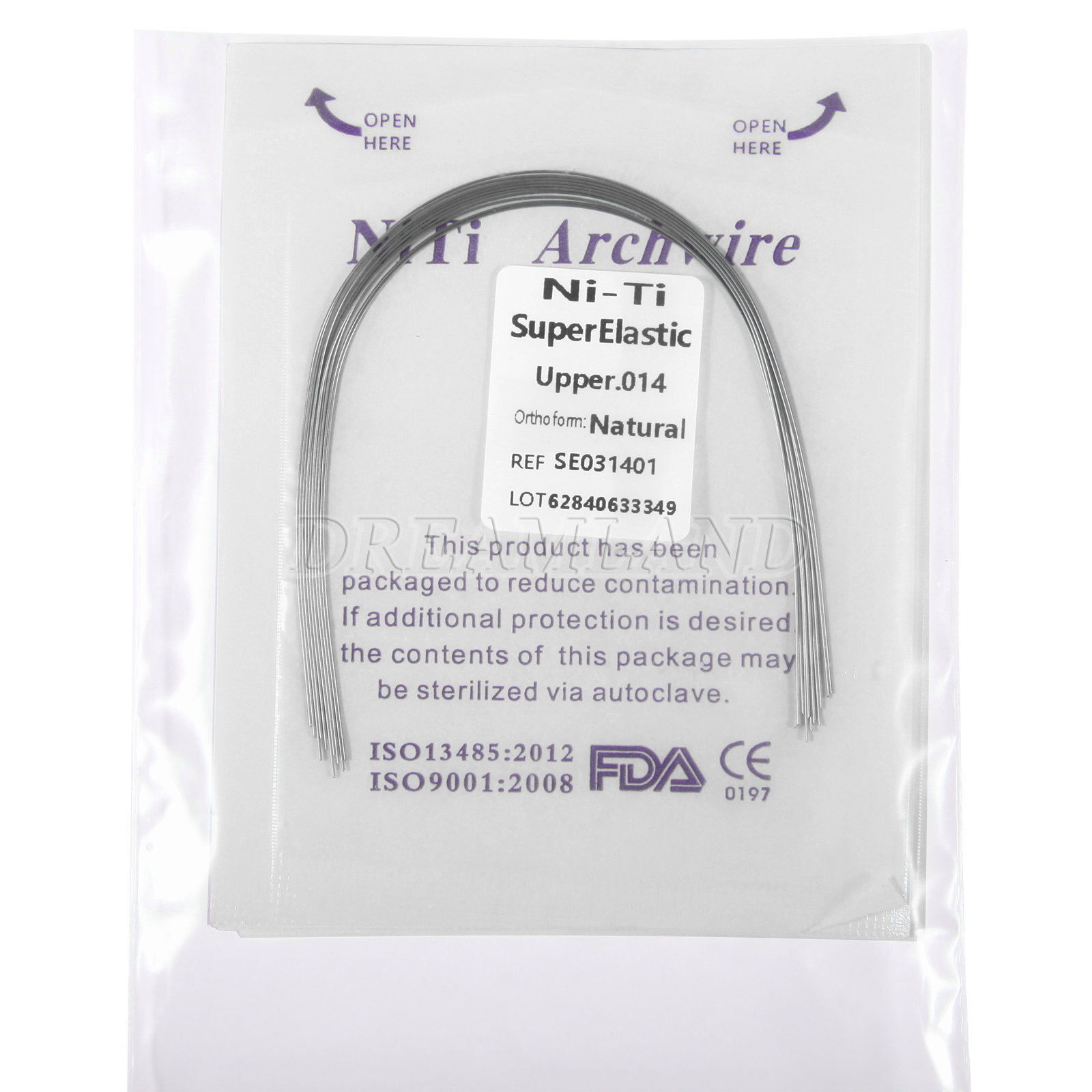 Orthodontic Niti Arch Wire Super Elastic Natural Nature Form Round choose