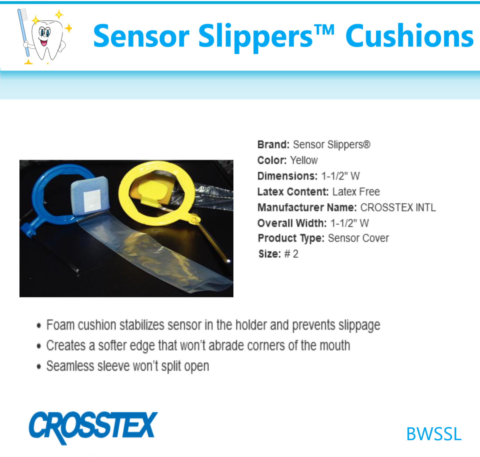 Dental Rinn Uni-Grip, Eezee-Grip Sensor Sleeve for Grip style sensor holder