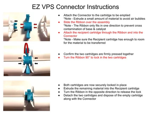 EZ VPS Disposable Impression Transfer Connectors – 5 holder & 100 Connectors