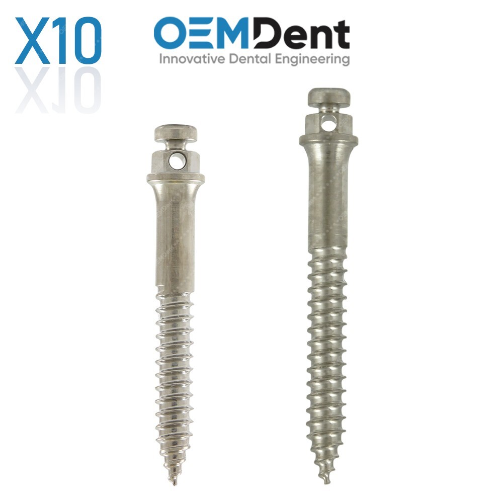 x10 Dental 0rthodontic Buccal Shelf TADs Micro Screw Ø2.0mm Sterile Titanium G5