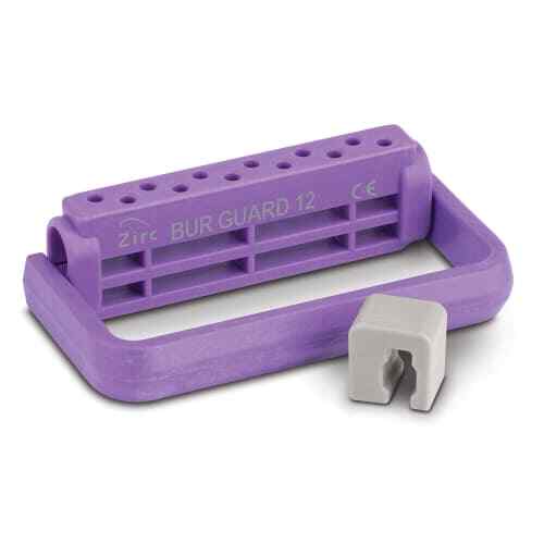 Steri-Bur Guard 12 Hole Bur Holder – Neon Purple, Fits LA, FG and HP Burs