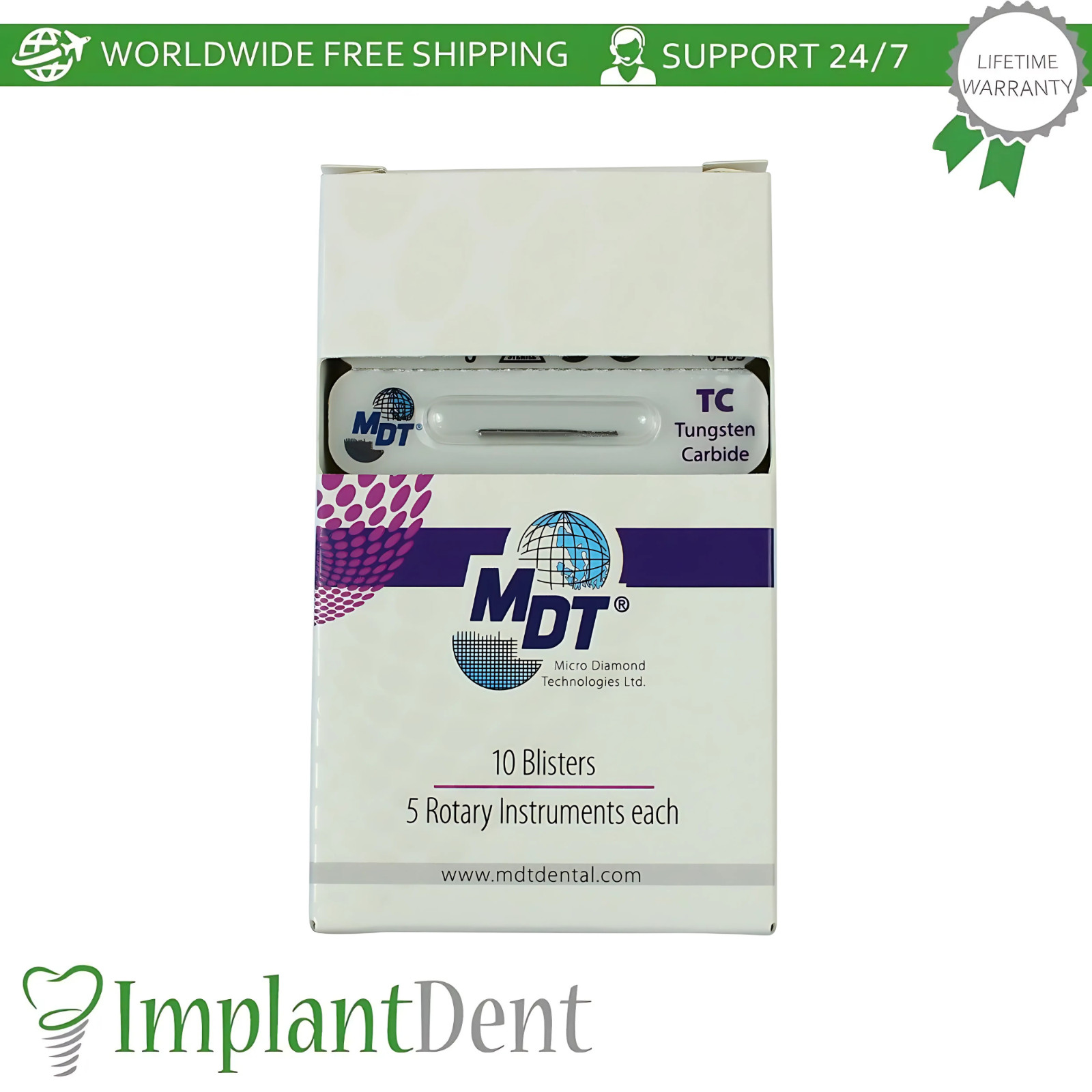 MDT Dental Round FG Carbide Burs Caries Removal Cavity Preparation Endo