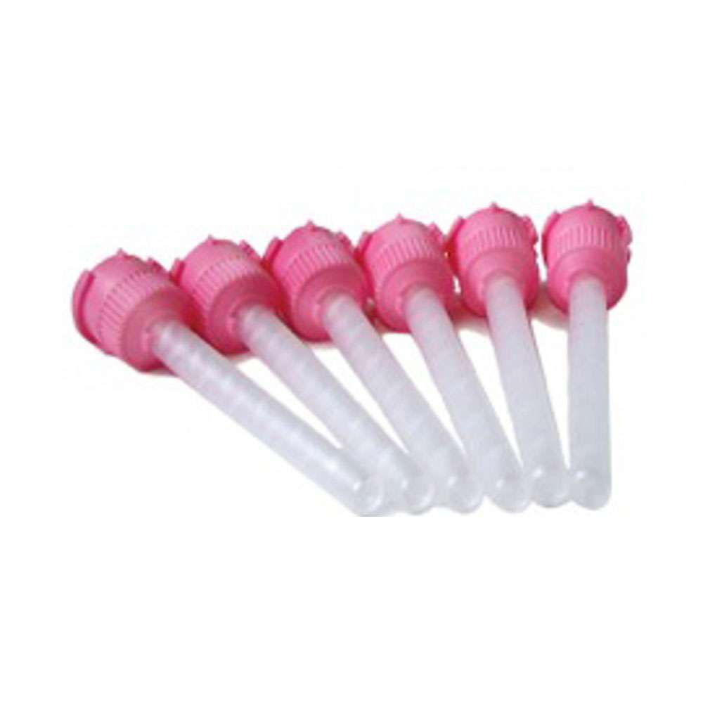 MIXPAC HP Mixing Tips, Medium (5.4 mm), Pink, 48/Pk